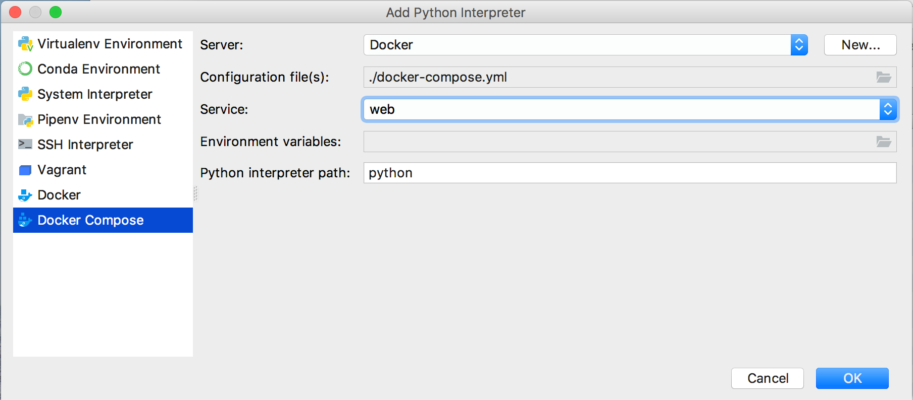 リモート Python インタープリターの構成 Configure remote Python interpreter