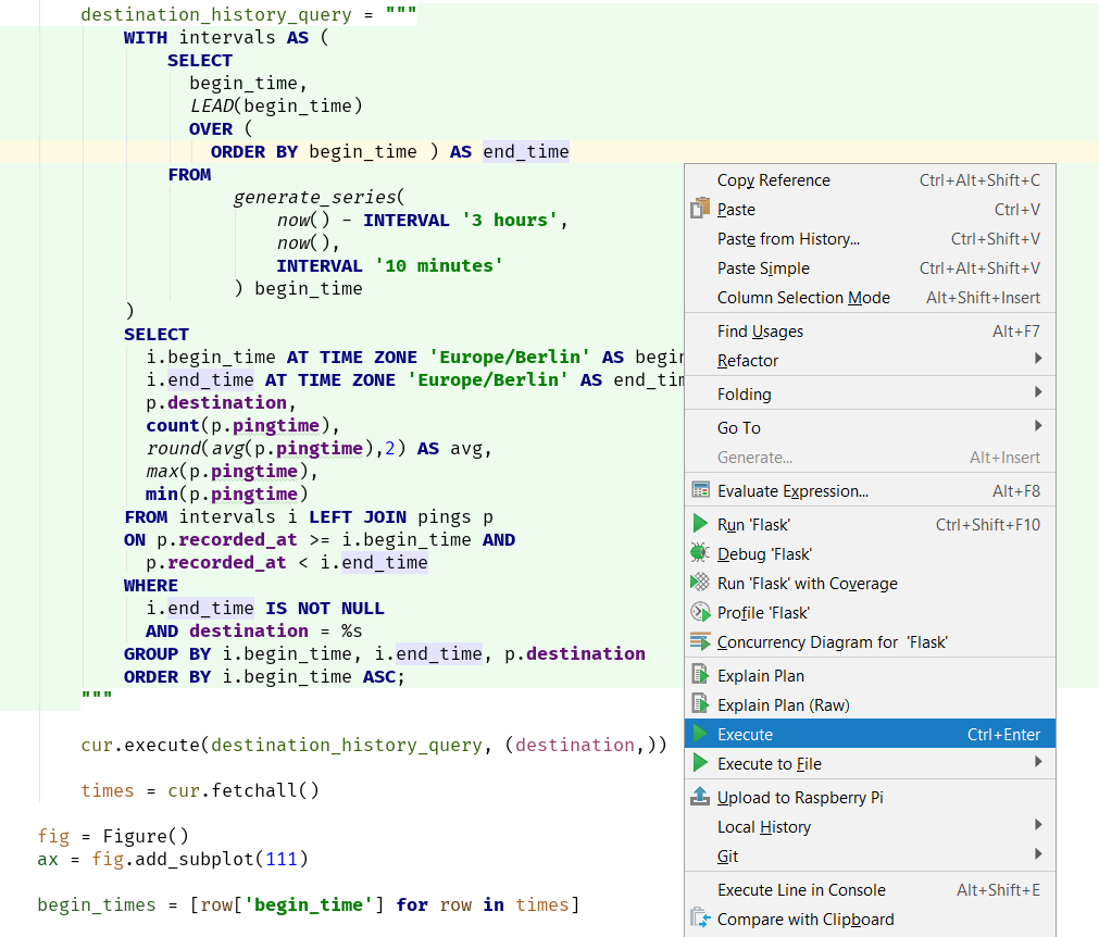 pyはpycharmからsqlを実行します py execute sql from pycharm