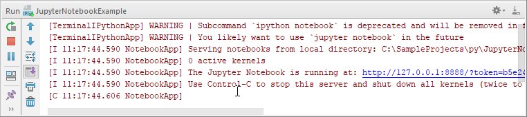 Jupyterノートブックがコンソールで動作しています Jupyter notebook is running in the console