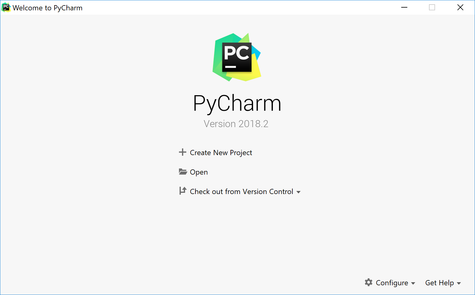 ようこそ画面 Welcome screen