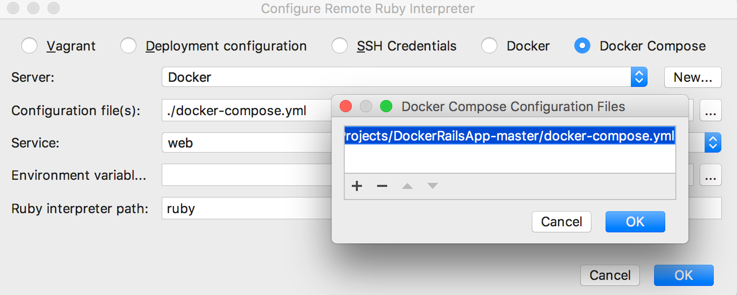 rmはdocker compose 1を選択 rm choose docker compose 1