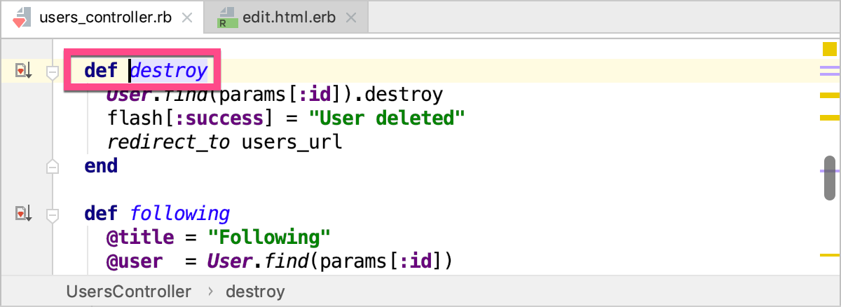 エディターでアクションを破壊する destroy action in editor
