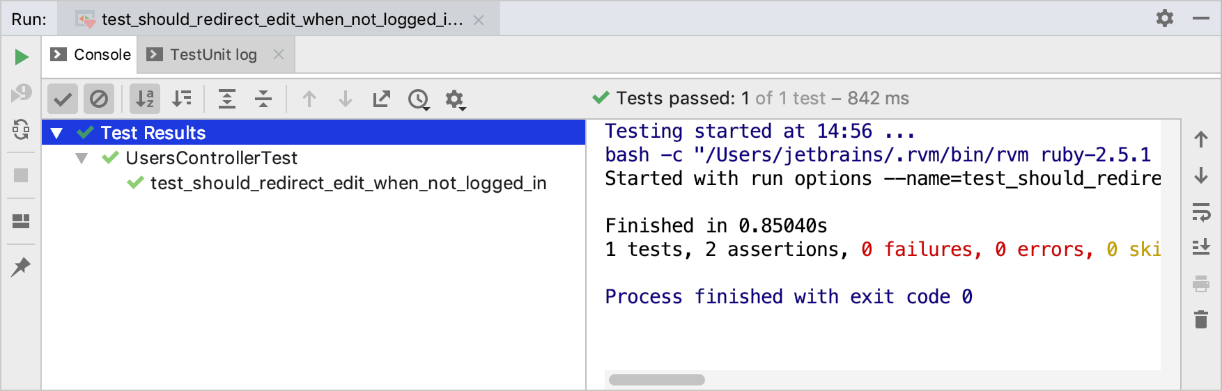 テスト結果 Test result