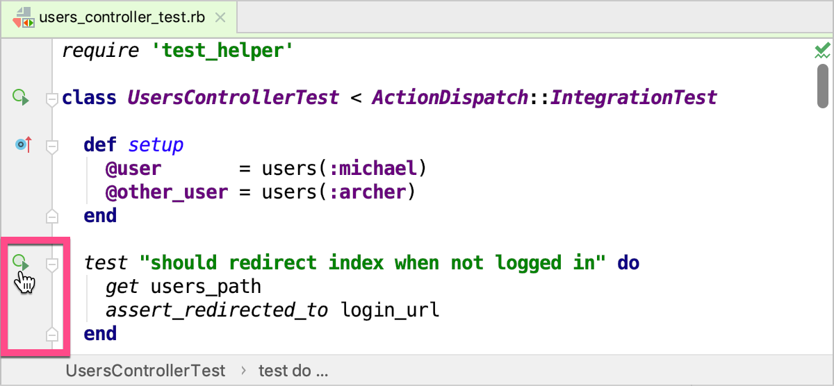 特定のテストを実行する Run a specific test