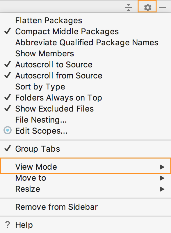 ツールウィンドウの表示モード tool window viewing modes