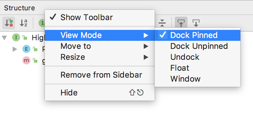 ツールウィンドウタイトルバー1 tool windows title bar1