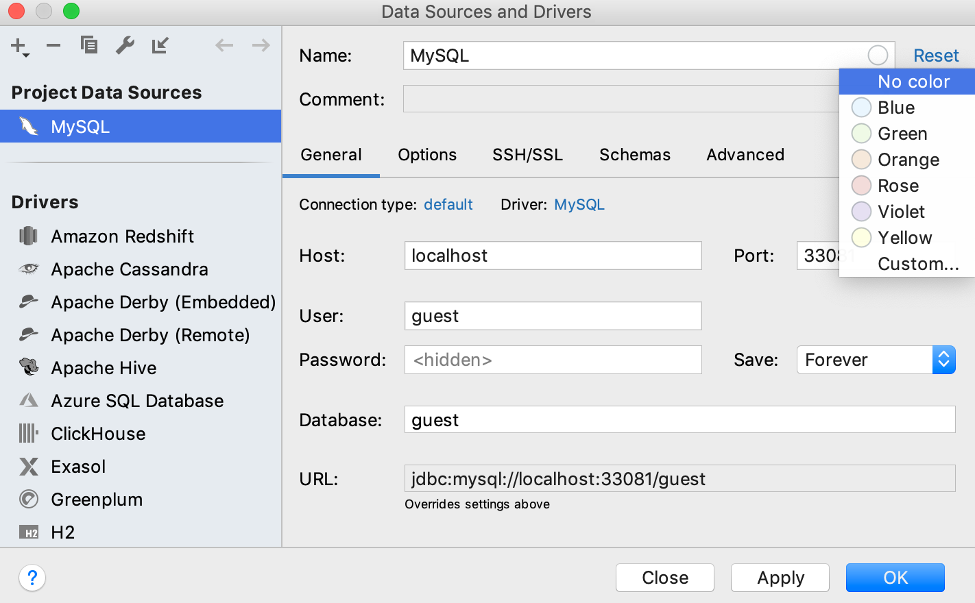 データソースに色を割り当てる Assign a color to a data source