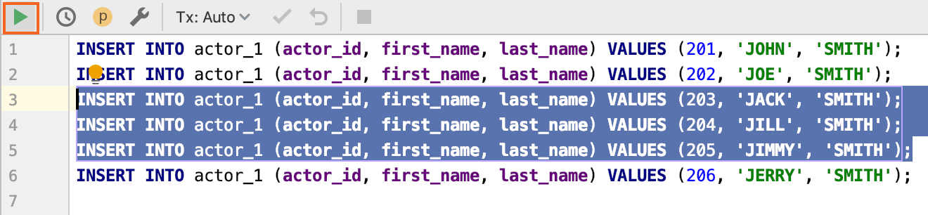 ステートメントのグループを実行する Execute a group of statements