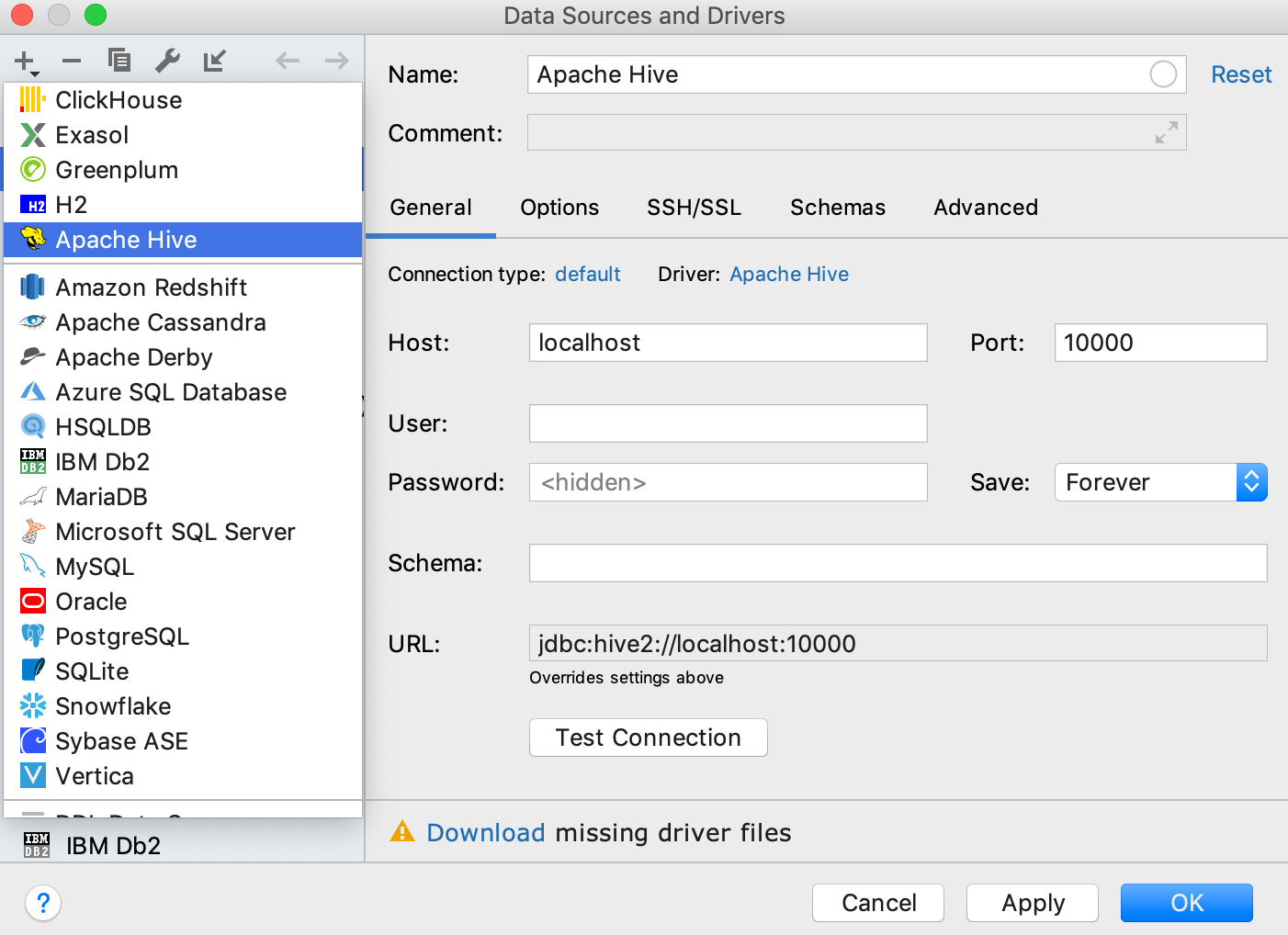 HSQLDBとの統合 Integration with HSQLDB