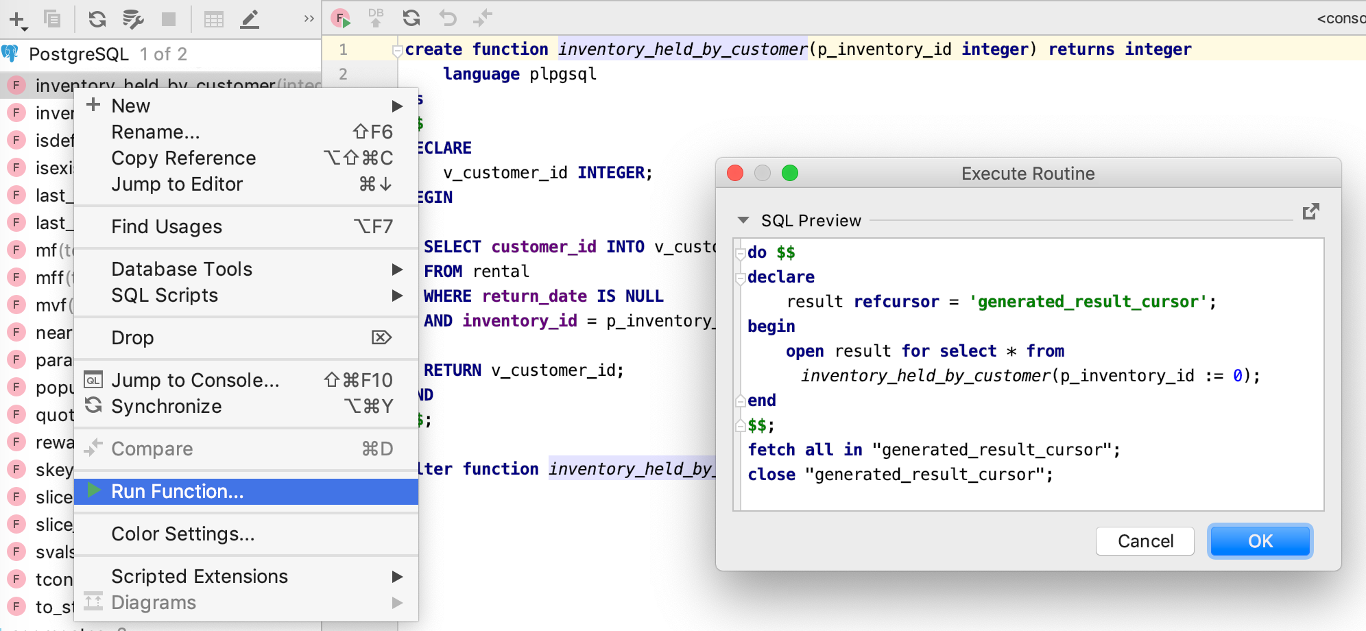 ストアドプロシージャを実行する Run stored procedures