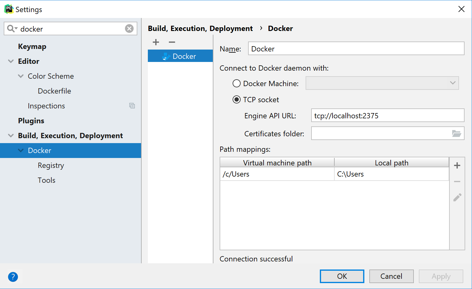 Dockerの設定 Docker settings