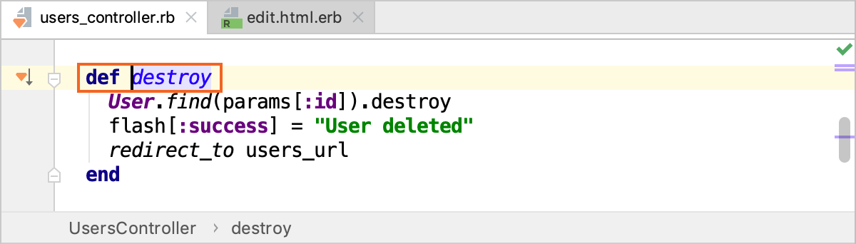 エディターでアクションを破壊する destroy action in editor