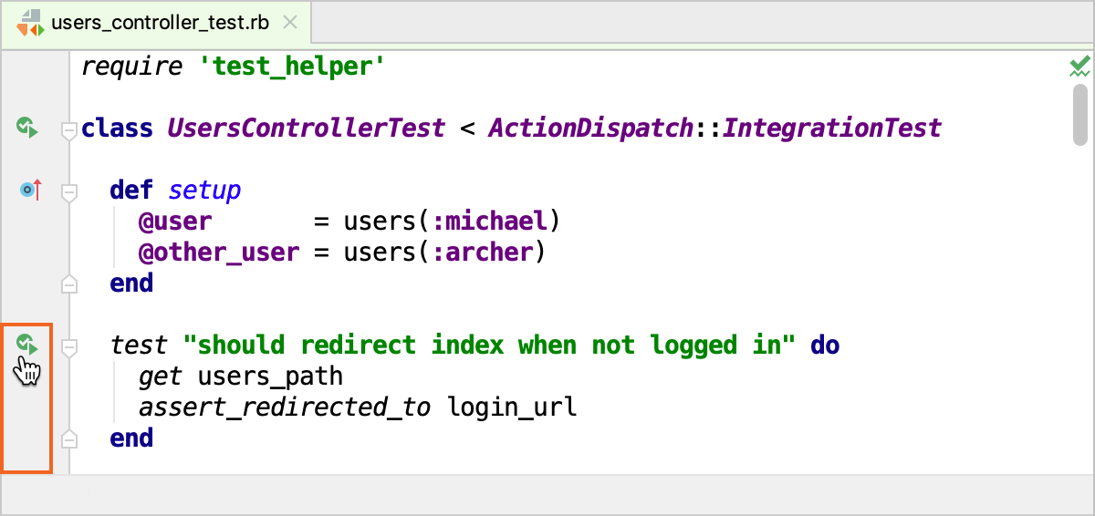 特定のテストを実行する Run a specific test