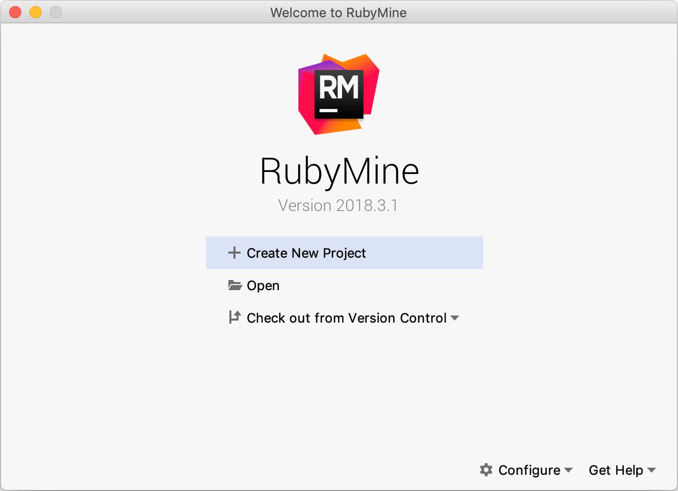 ようこそ画面 Welcome screen
