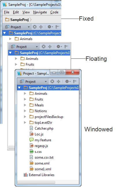wsツールウィンドウは固定浮動小数点 ws tool windows fixed floating