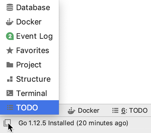 ツールウィンドウへのクイックアクセス Quick access to tool windows