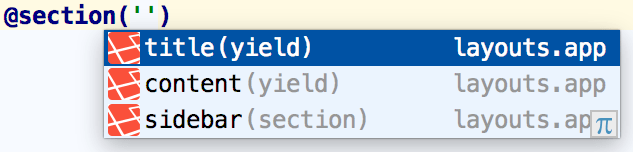 Laravel Bladeセクション完成 Laravel Blade section completion