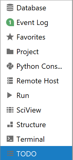 ツールウィンドウへのクイックアクセス Quick access to tool windows