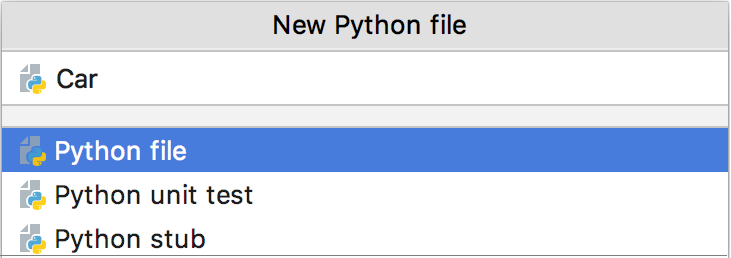 新しいPythonファイルを作成する Creating a new Python file