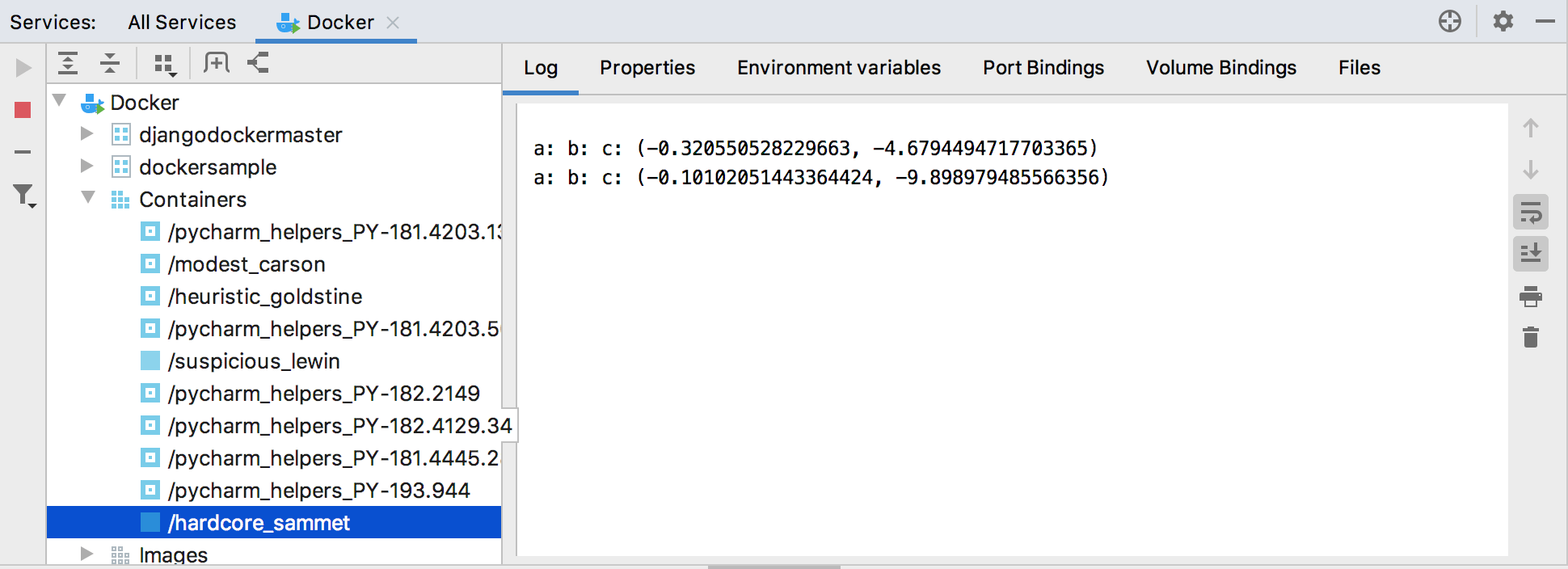 Dockerツールウィンドウ Docker tool window