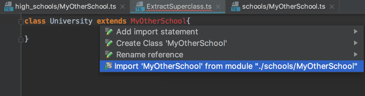 TypeScriptランゲージサービスからの提案による自動インポート: 選択肢なし Auto import with suggestion from the TypeScript Language Service: no choices