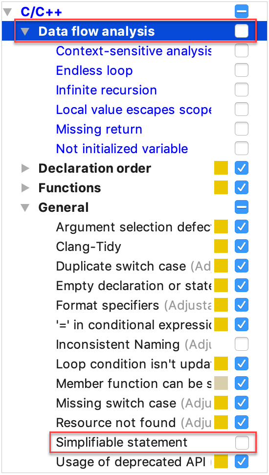 パフォーマンスを消費するインスペクションを無効にする disable performance-consuming inspections