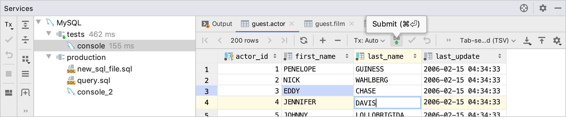 結果セット内の値を変更する Modify values in the result set