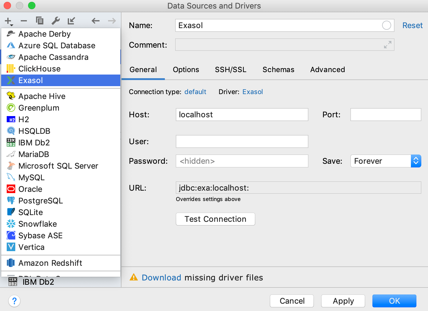 Exasolとの統合 Integration with Exasol