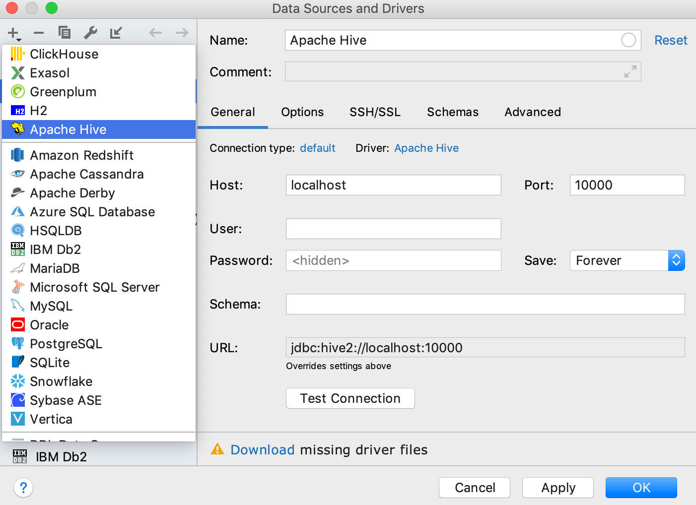 HSQLDBとの統合 Integration with HSQLDB