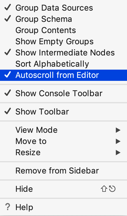 コンテキスト・メニュー Context menu