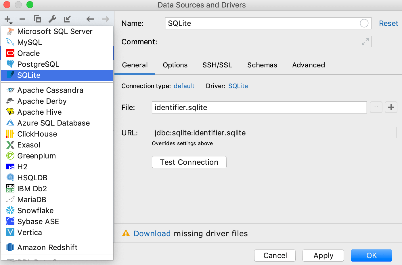 SQLiteとの統合 Integration with SQLite