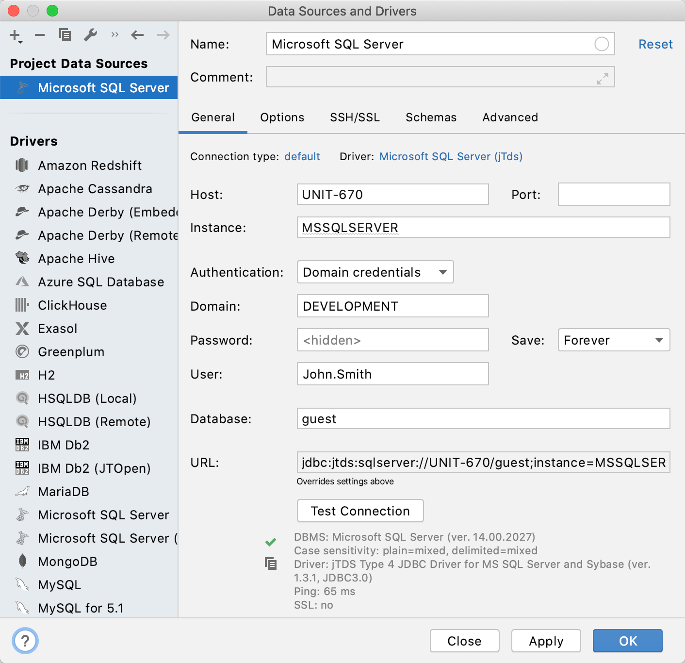 SQL Server認証を使用して接続する Connect by using SQL Server authentication