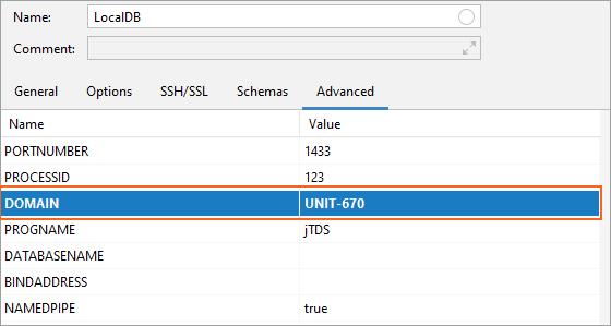 DOMAINオプションを設定する Set the DOMAIN option