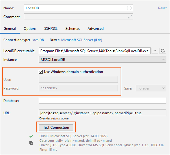 接続用の認証情報を入力してください Enter credentials for the connection