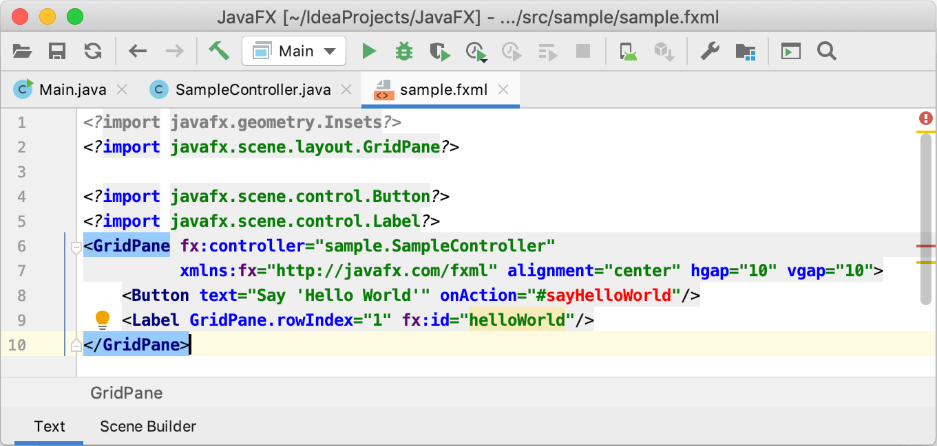 基本的なjavafxアプリケーションを開発する 公式ヘルプ Intellij Idea