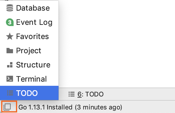 ツールウィンドウへのクイックアクセス Quick access to tool windows