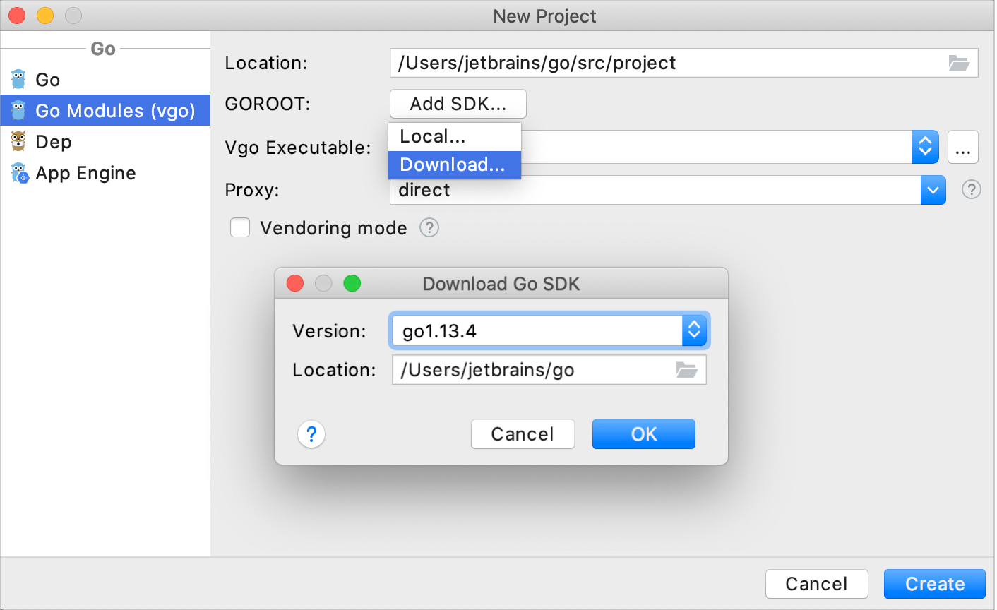 Go SDKをダウンロードする Download the Go SDK