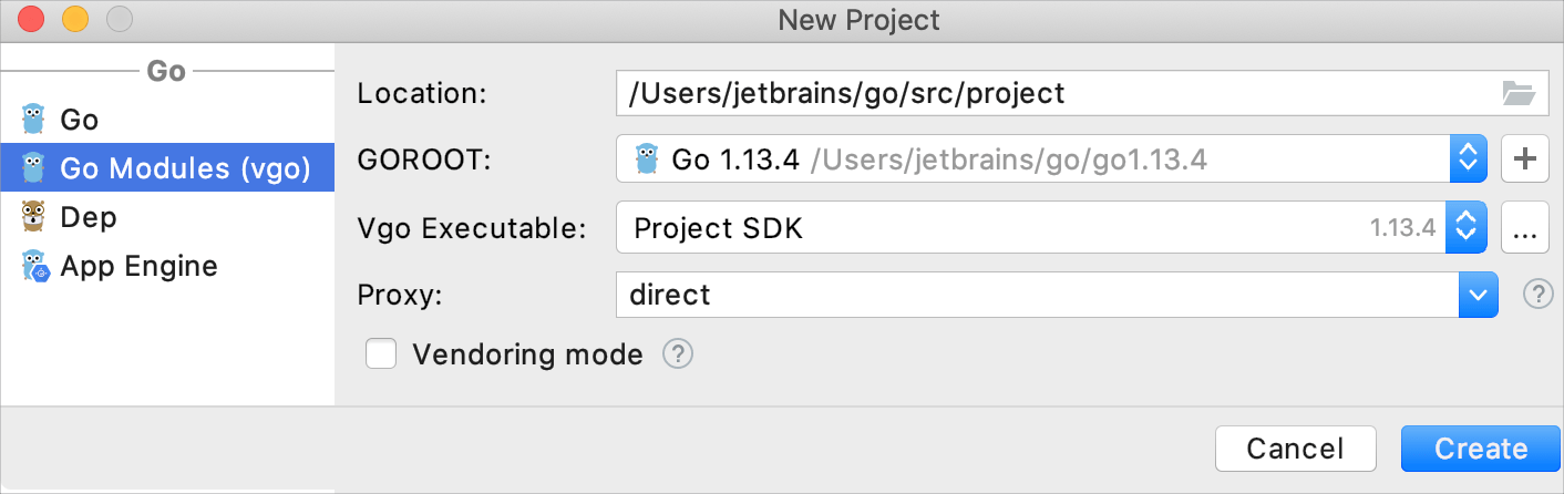 Goモジュールとの統合 (Vgo) Integration with Go modules (vgo)