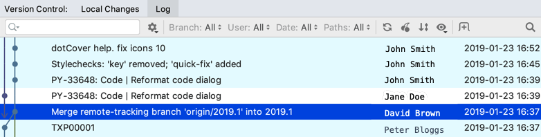 コミットをマージする merge commit