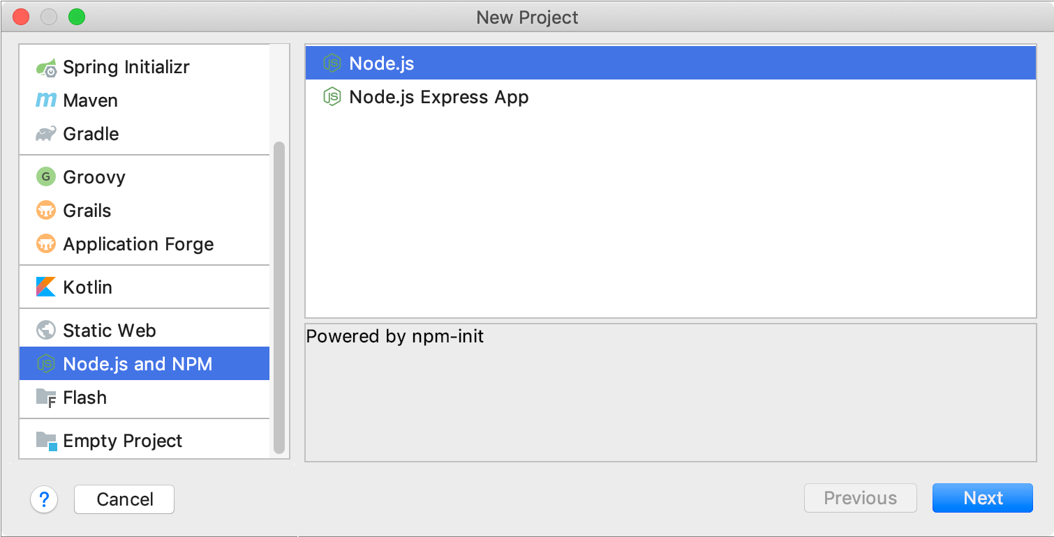 新しいNode.jsプロジェクトの作成 Creating a new Node.js project