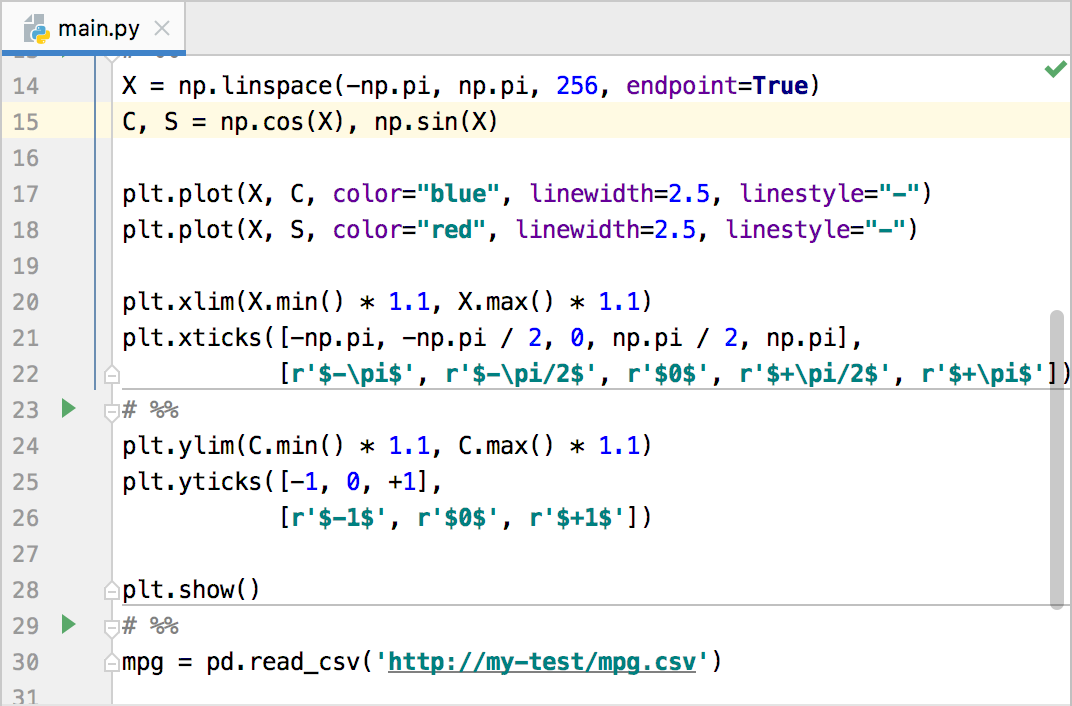 実行可能なコードセル Executable code cells
