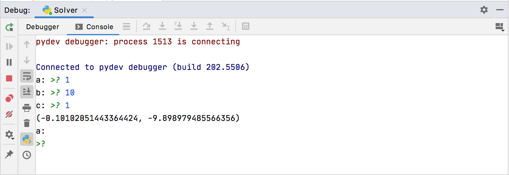 次の入力を期待する Expecting next input
