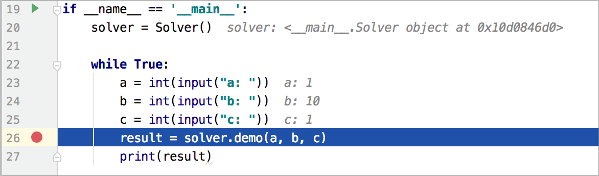 最初のブレークポイントでデバッグを停止する Debugging stop st the first breakpoint