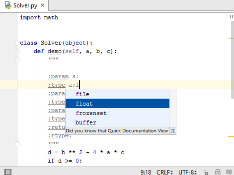 py docstringsの完成 py docstrings completion