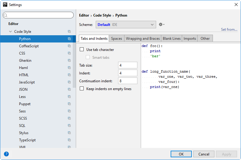 pyリフォーマットコードの設定 py reformat code settings