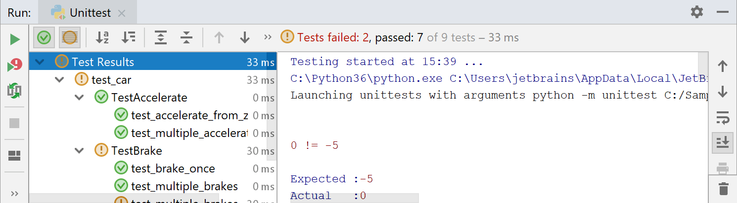 unittestを実行 Run unittest