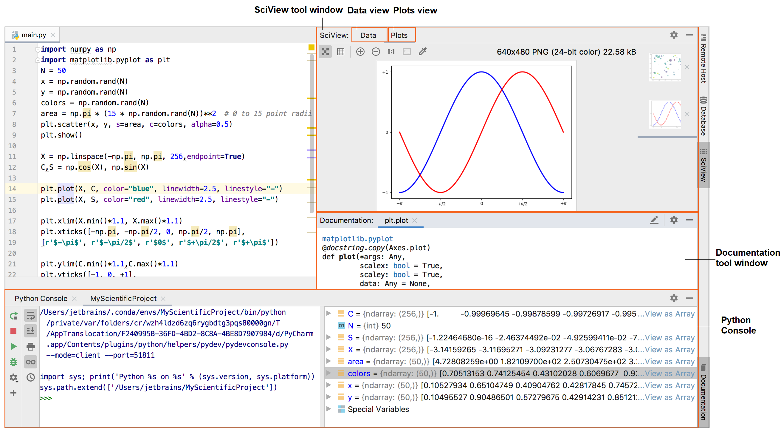 Scientific モードを有効にしてプロジェクトを開きました The project opened with the Scientific mode enabled