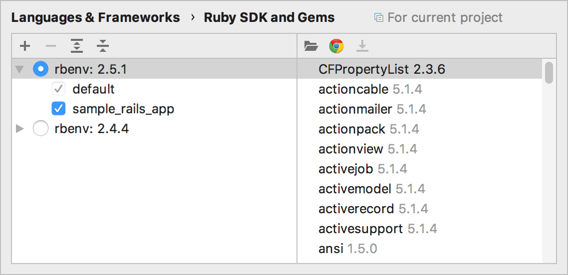 asdf用のRuby SDKおよびGemsページ Ruby SDK and Gems page for rbenv