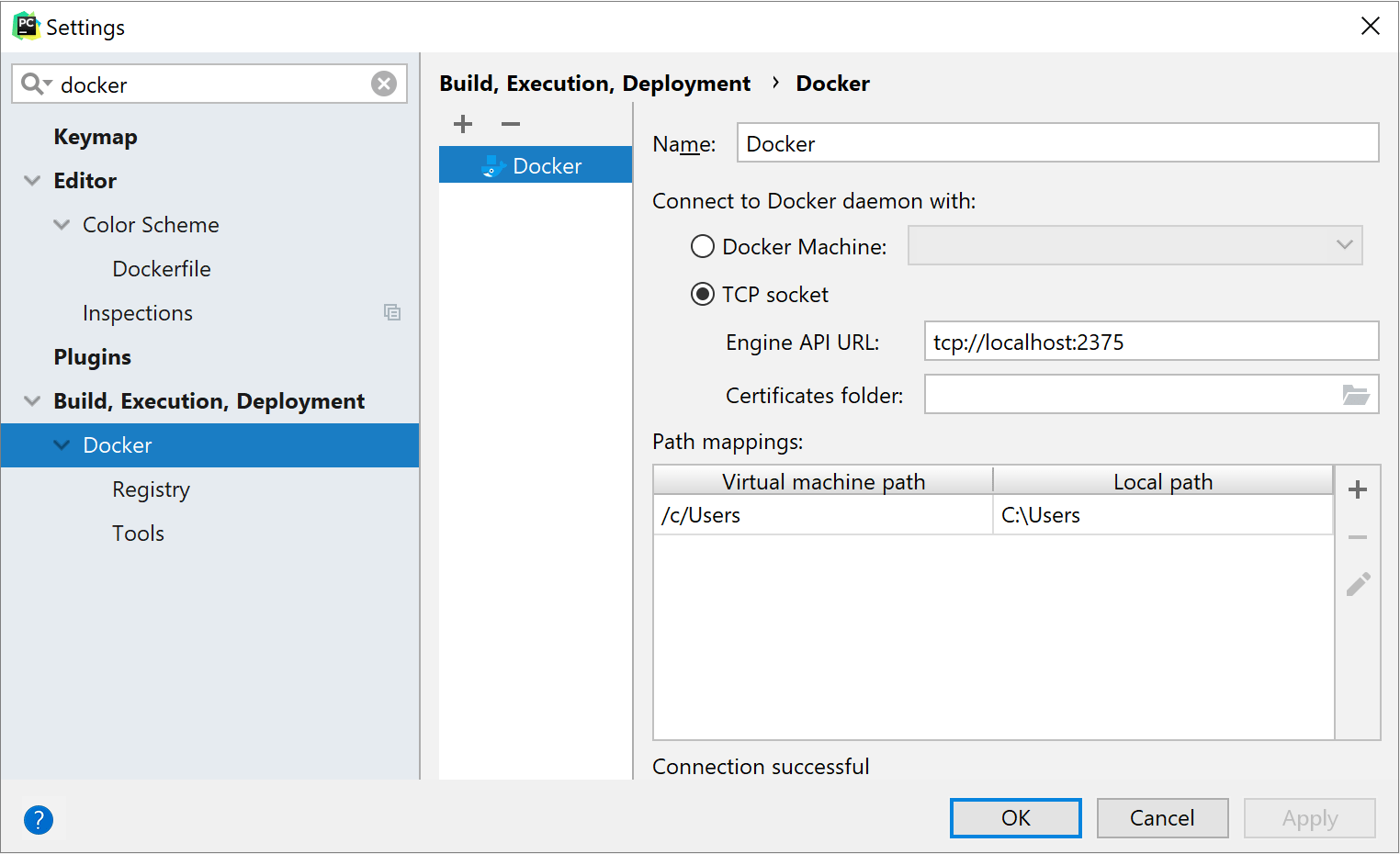 Docker設定 Docker settings