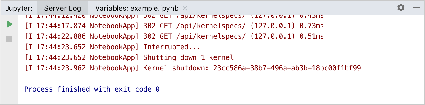 サーバーを停止する Stopping the server